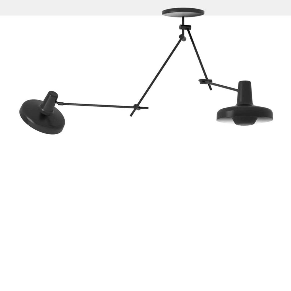 Arigato Loftlampe Dobbelt Sort - Grupa Products