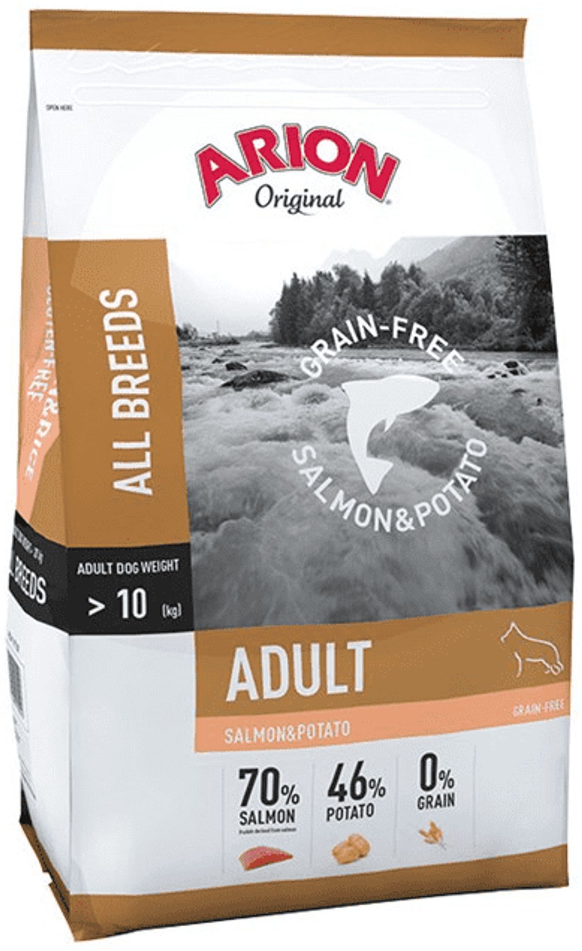 Arion Health & Care Grain-free Salmon & Potato. 12kg