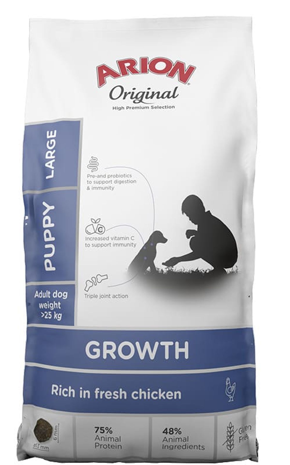 Arion Original Growth Chicken Large 12Kg - Hvalp