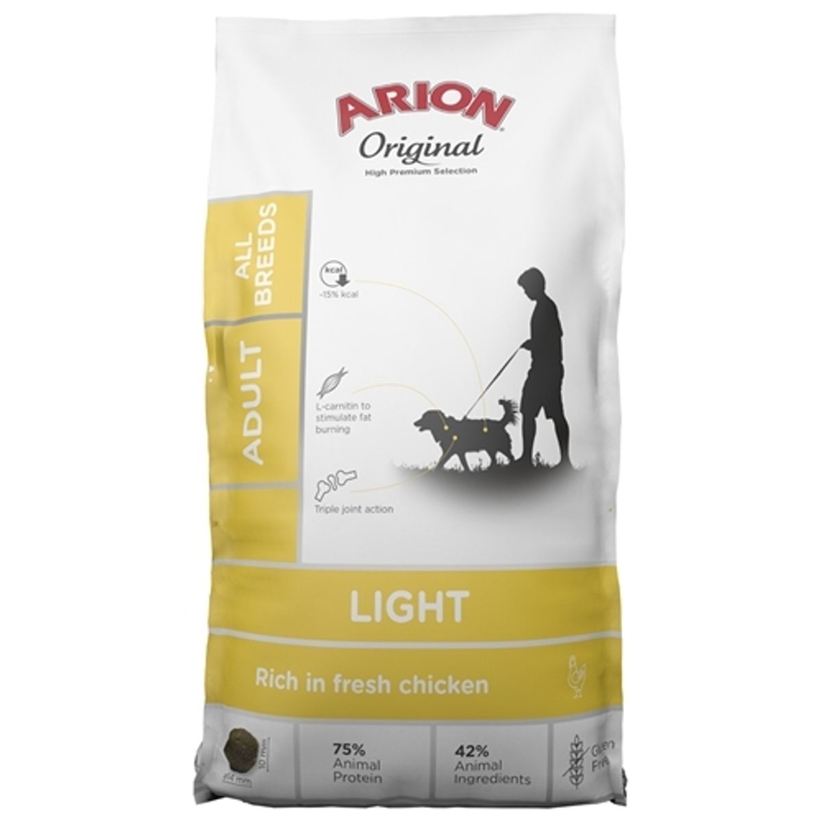 Arion Original Light All Breed. Foder til voksen hund. 12kg.