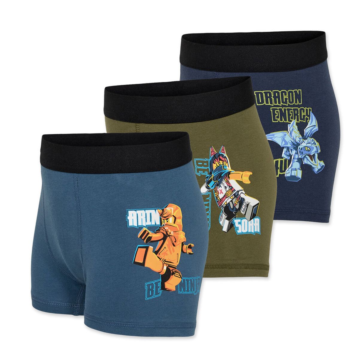 ARIS 704 - 3-PACK BOXERS - Middle Blue - 128/134