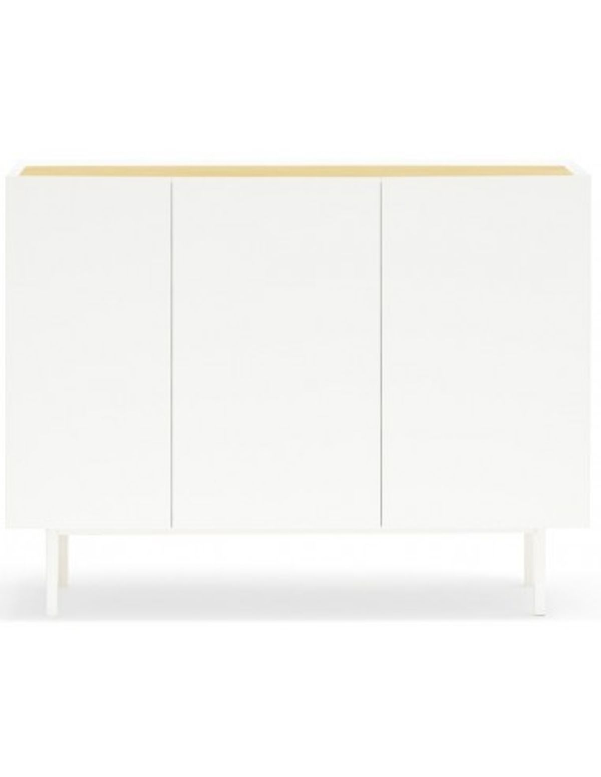 Arista sideboard i metal og mdf finér B110 cm - Hvid/Eg