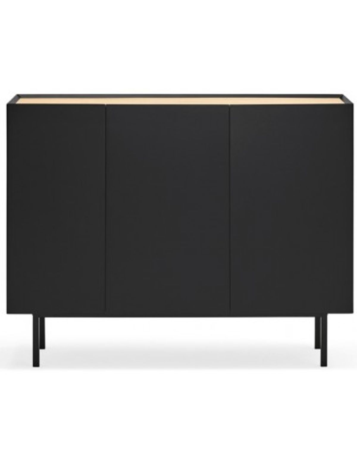 Arista sideboard i metal og mdf finér B110 cm - Sort/Eg