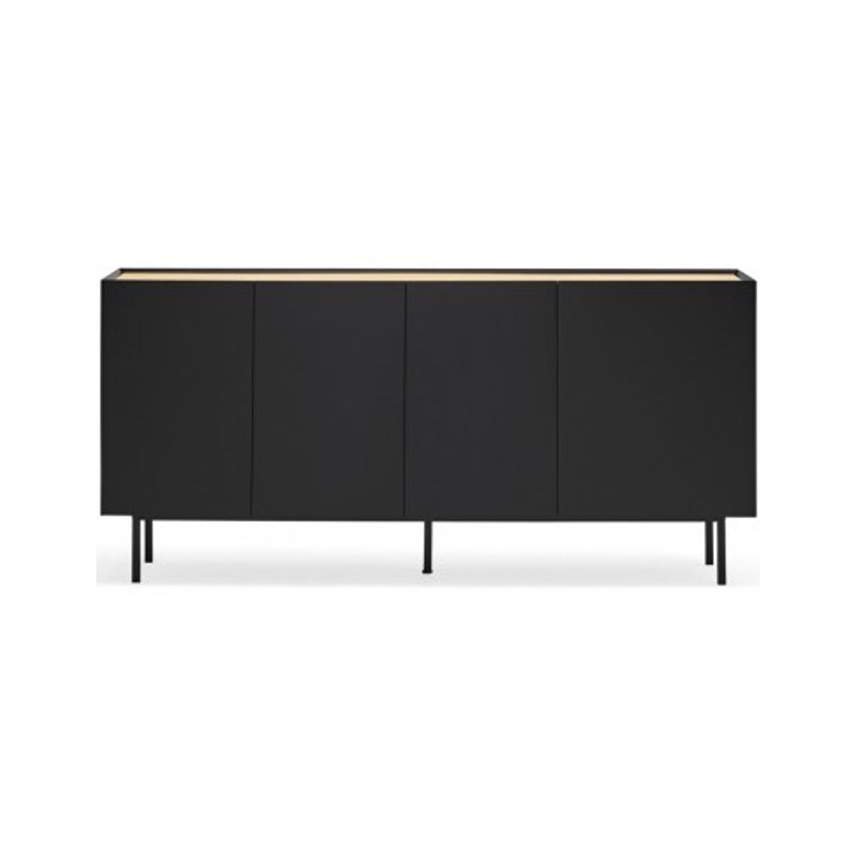 Arista sideboard i metal og mdf finér B165 cm - Sort/Eg