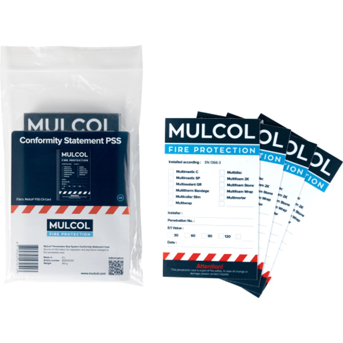 ARMADAN Mulcol skilt 100x70x1mm PVC hvid