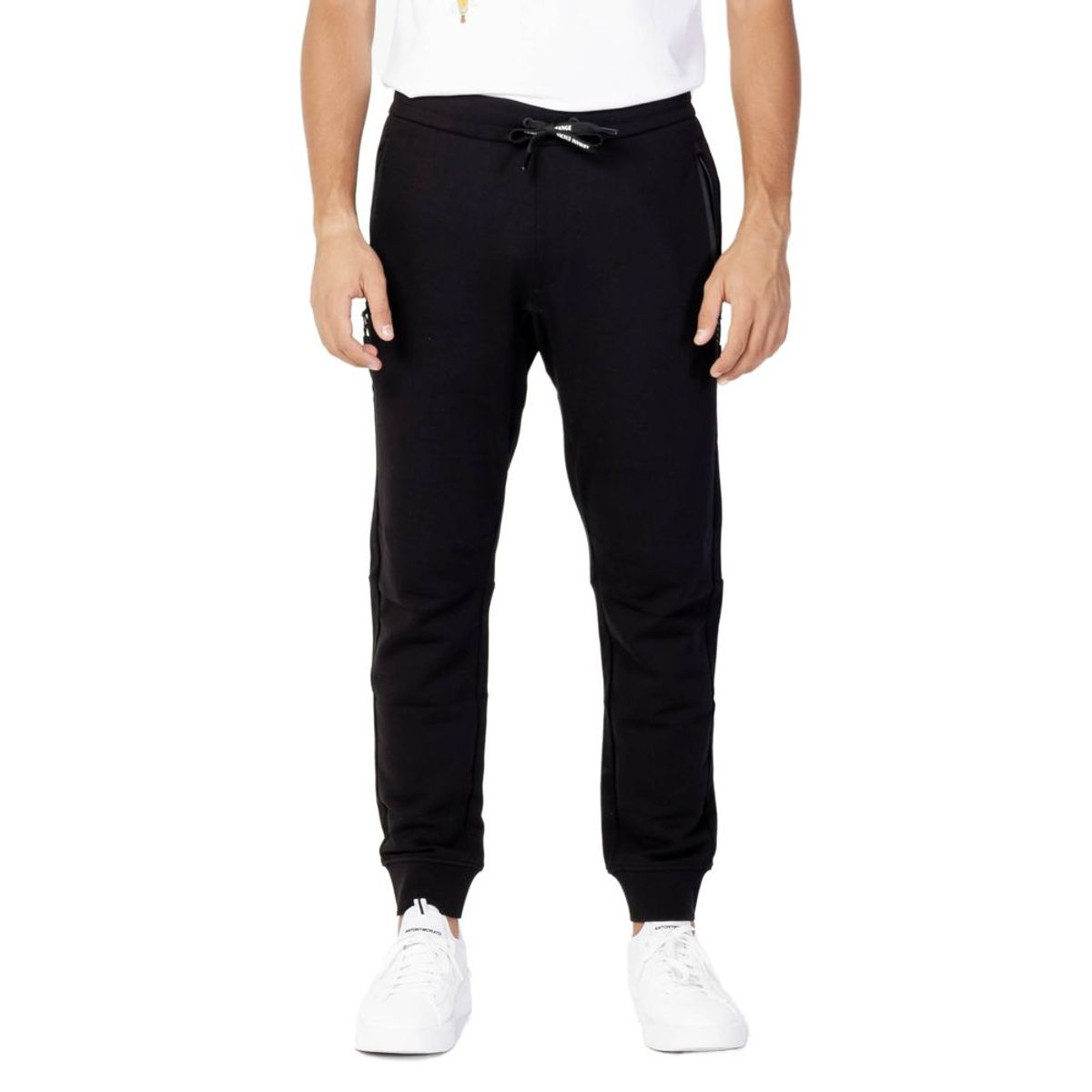 Armani Exchange Black Cotton Jeans & Pant