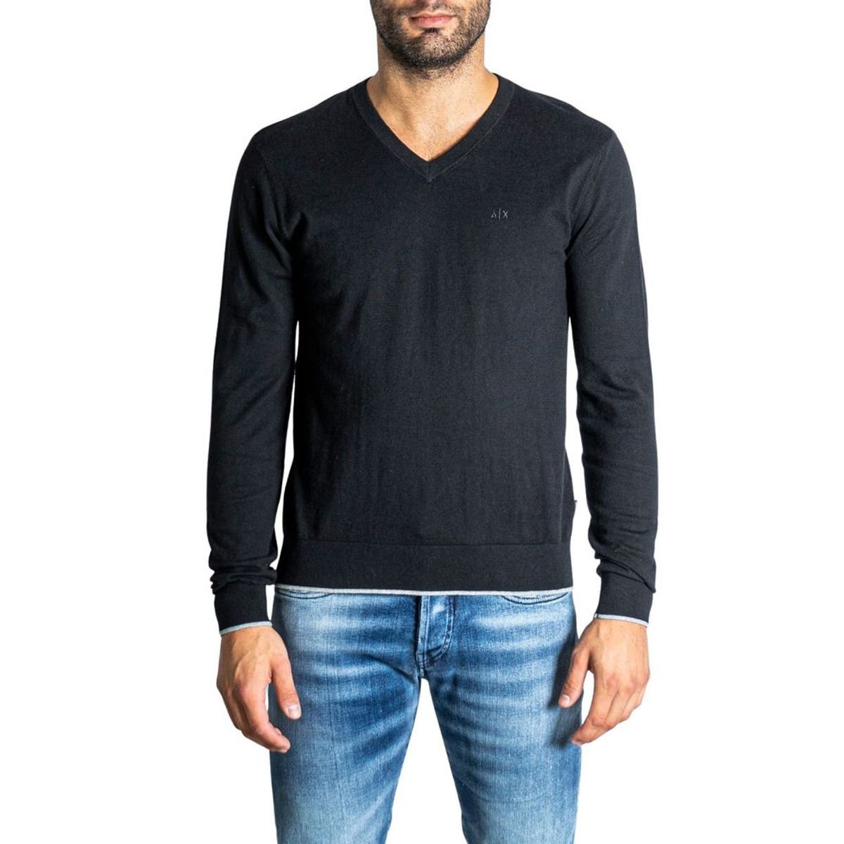 Armani Exchange Black Cotton T-Shirt