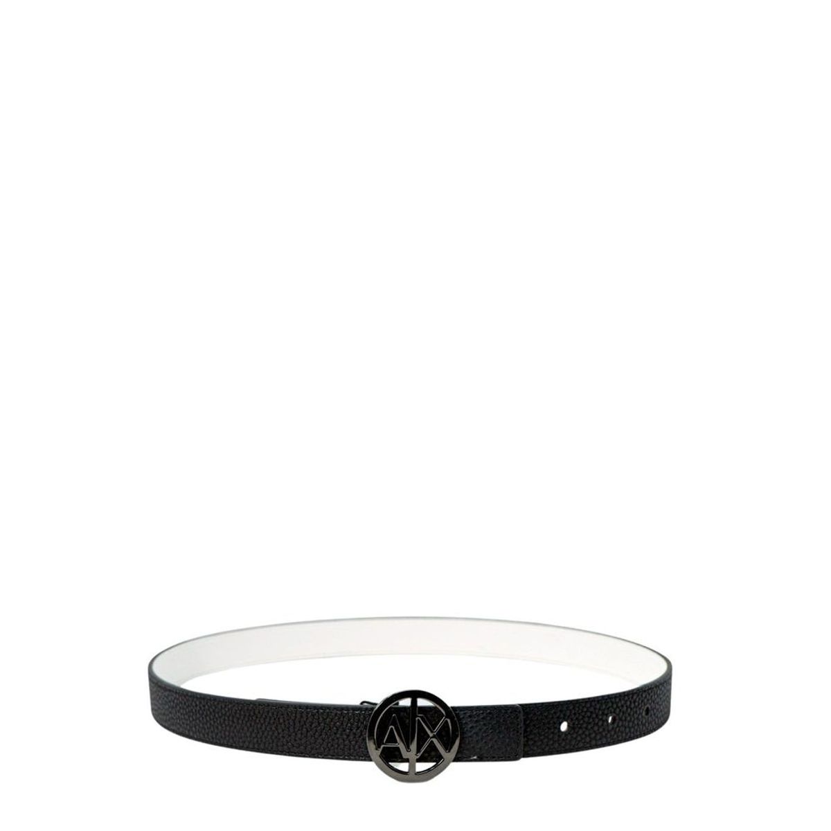 Armani Exchange Black Polyester Belt