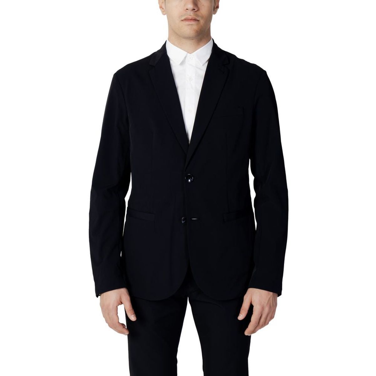 Armani Exchange Blue Cotton Blazer