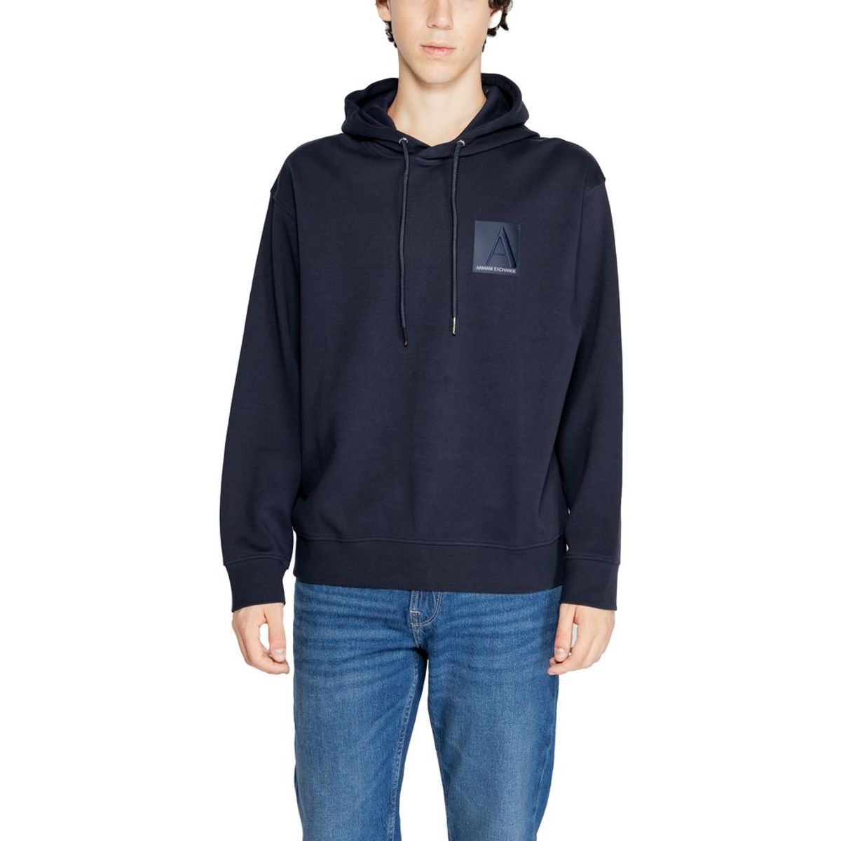 Armani Exchange Blue Cotton Sweater