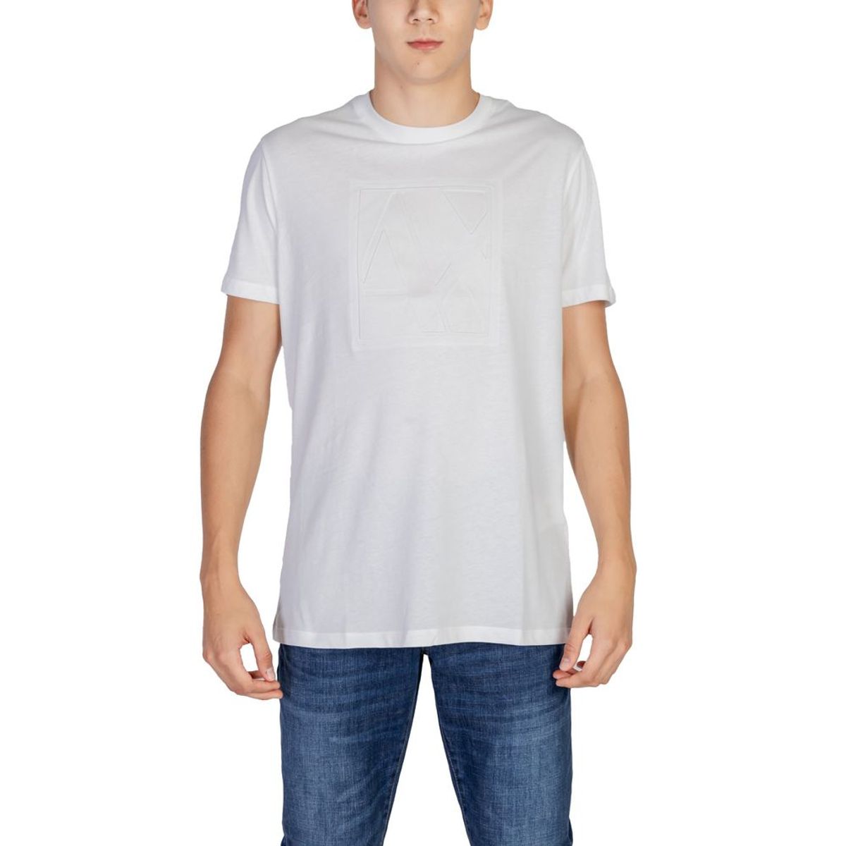 Armani Exchange Cream Cotton T-Shirt