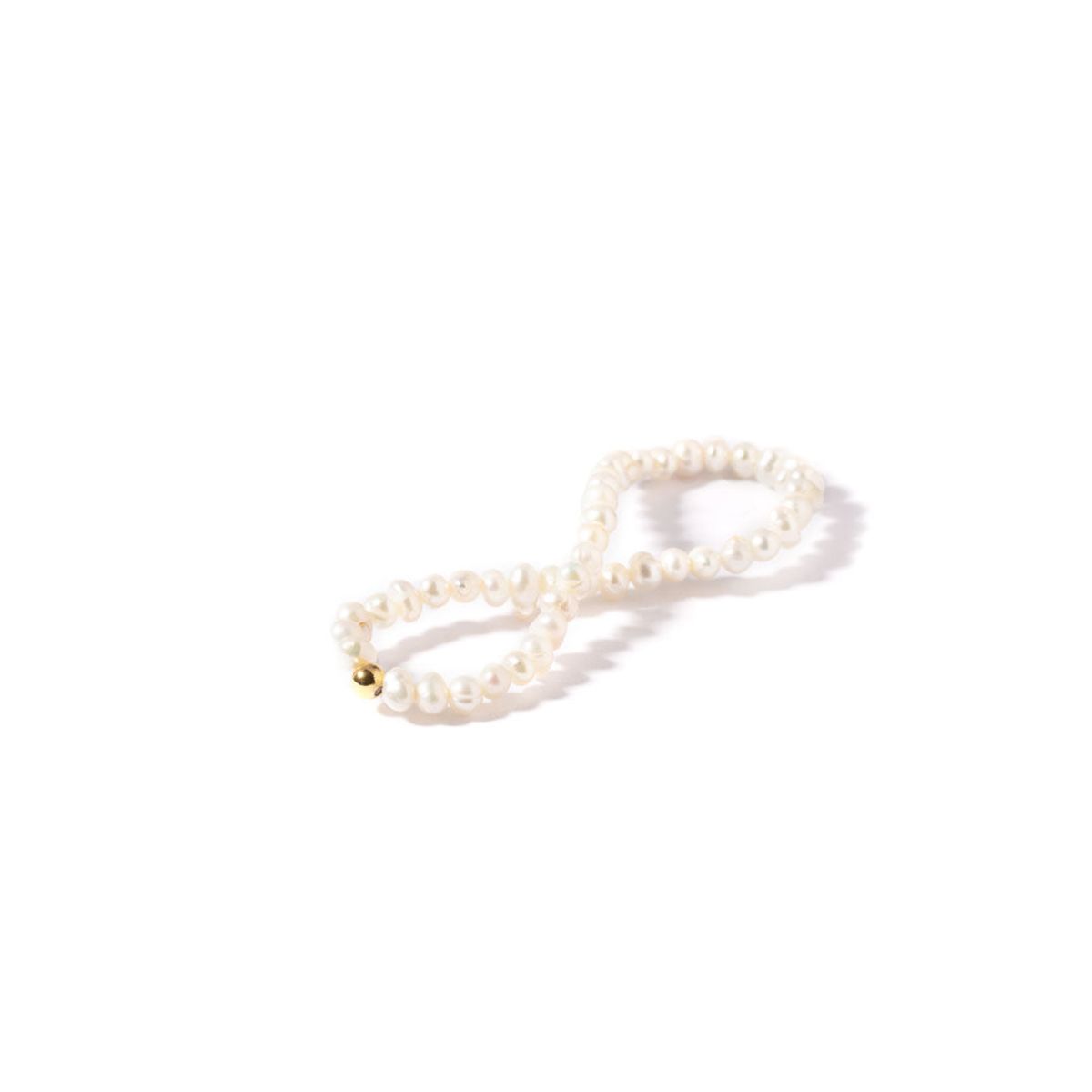 Armbånd - #Pearlstring - one size fits all armbånd - Hvide ferskvandsperler