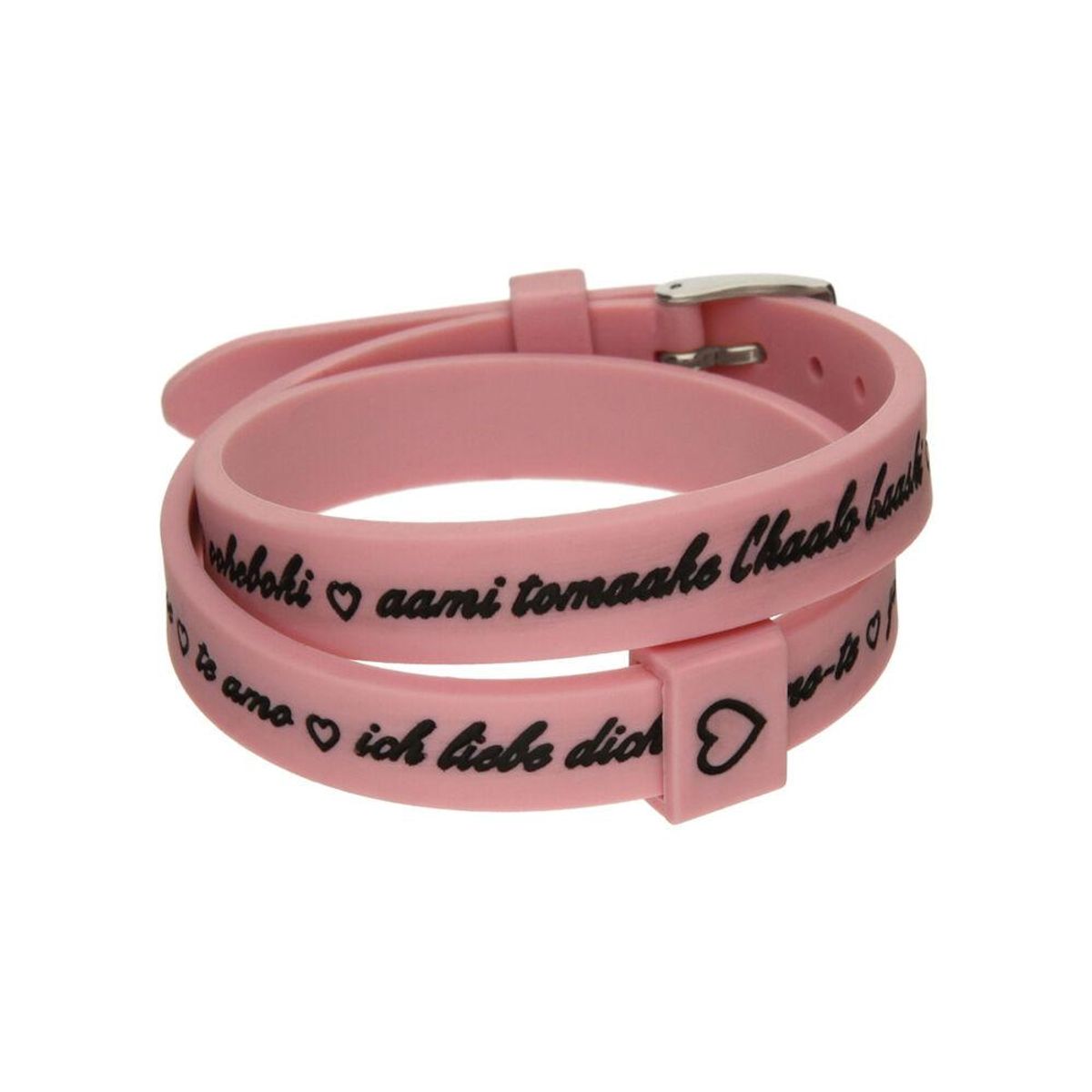 Armbånd til kvinder il mezzometro I LOVE YOU SILVER - BRACCIALE IN SILICONE/SILICONE BRACELET