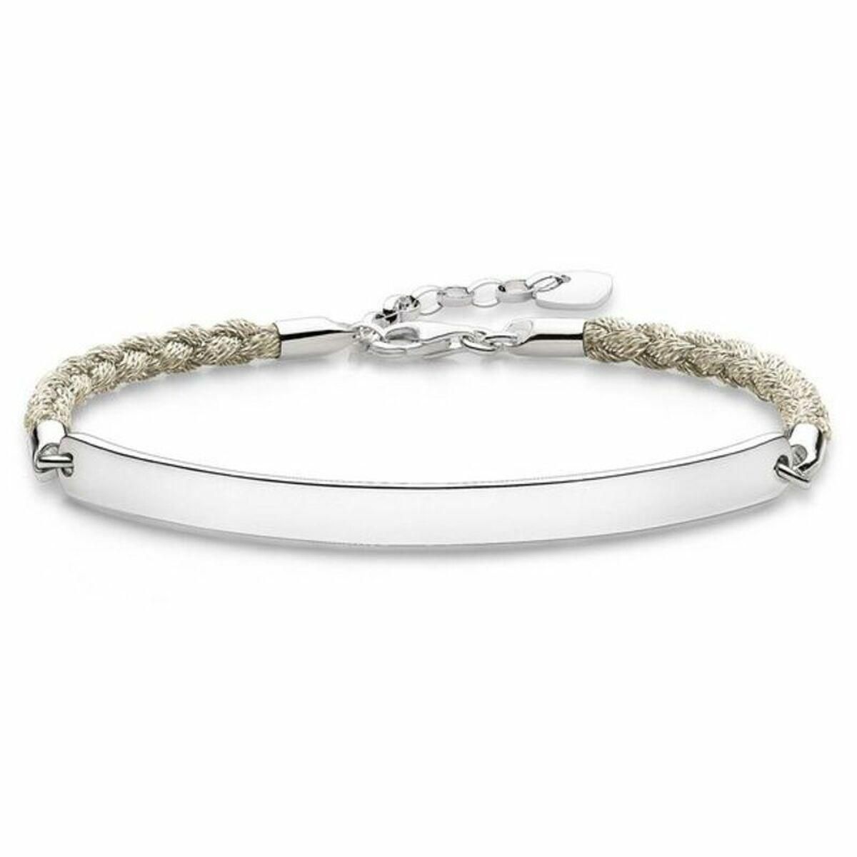 Armbånd til kvinder Thomas Sabo LBA0029-173-19 Sølvfarvet Hvid 15-18 cm 19,5 cm 15-18 cm