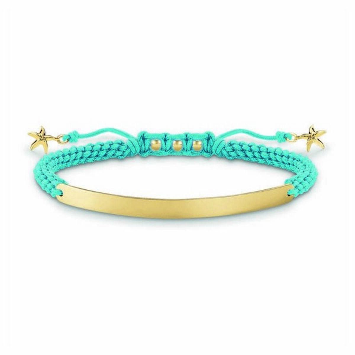 Armbånd til kvinder Thomas Sabo LBA0060-848-1 Blå Sølv Gylden 12-19 cm