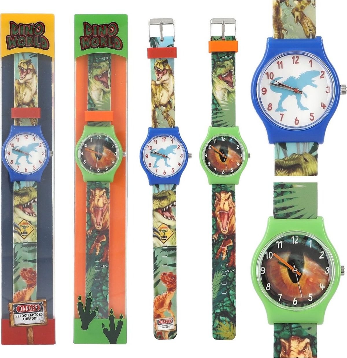 Armbåndsur Til Børn - Dinosaur - Silikone - Dino World - Assorteret