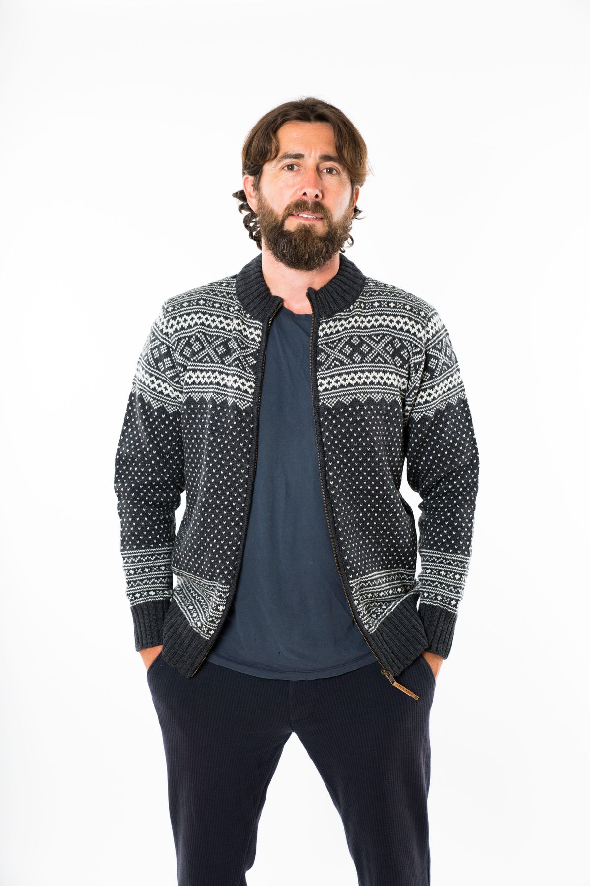 Arn Cardi - Fuza Wool - Coal