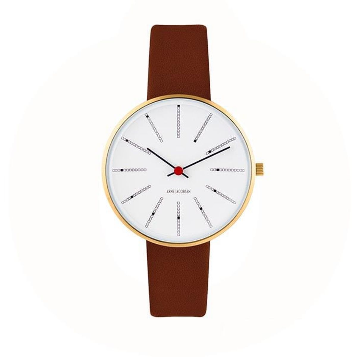 Arne Jacobsen - Bankers Ur Ø34 mm guldfarvet stål 53107-1607