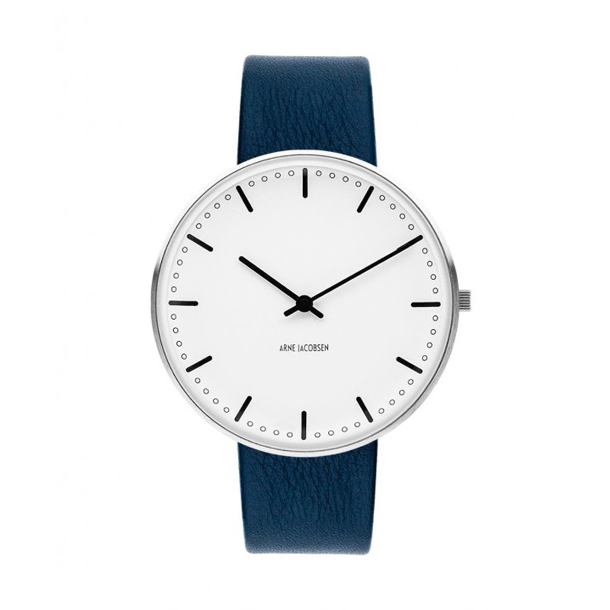 Arne Jacobsen City Hall Watch Ø40mm unisexur, med mørkeblå rem