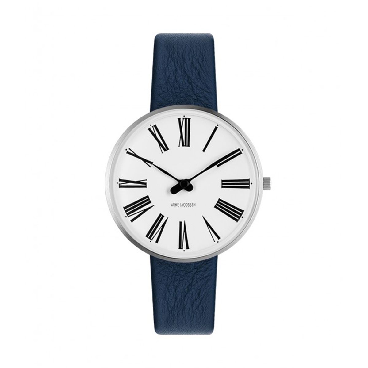 Arne Jacobsen Roman Watch armbåndsur, ø34 mm med blå rem