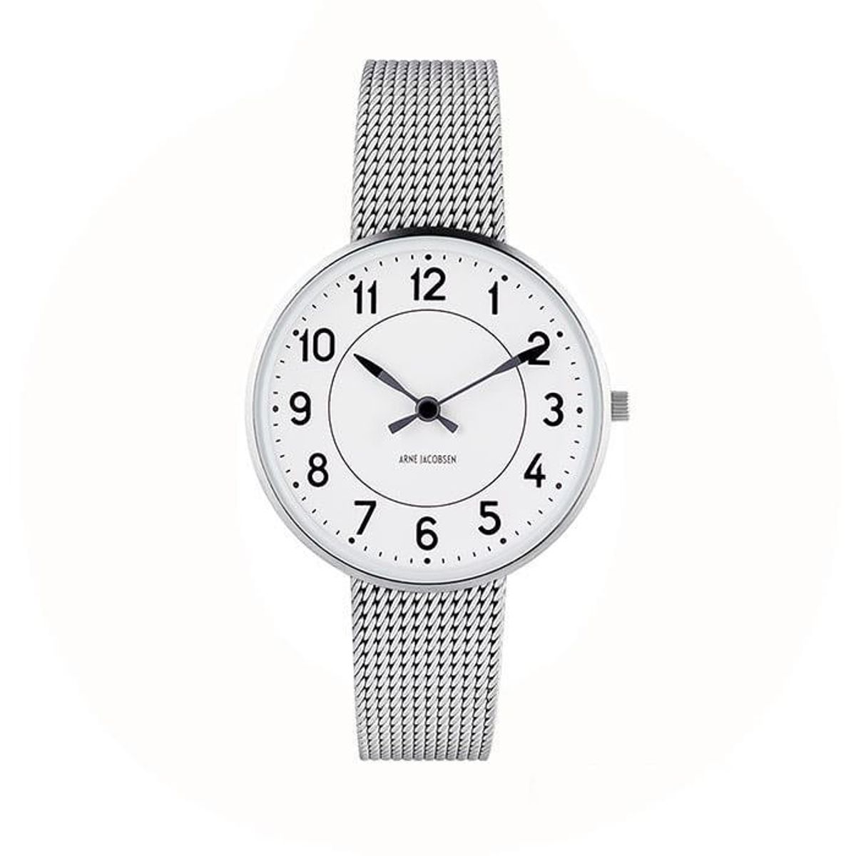 Arne Jacobsen - Station Ur Ø34 mm stål 53401-1608