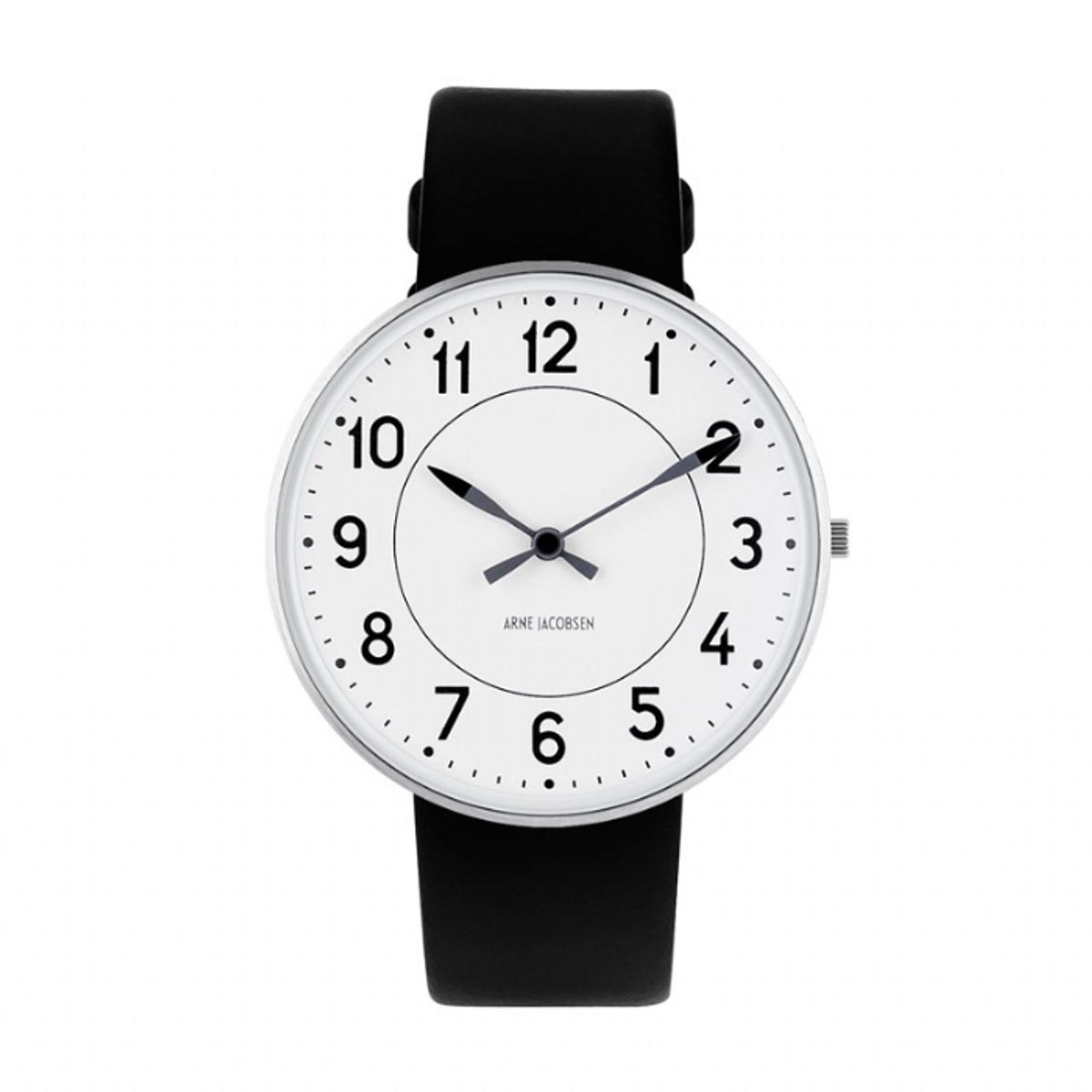 Arne Jacobsen Station Watch Unisexur, ø40mm med sort rem