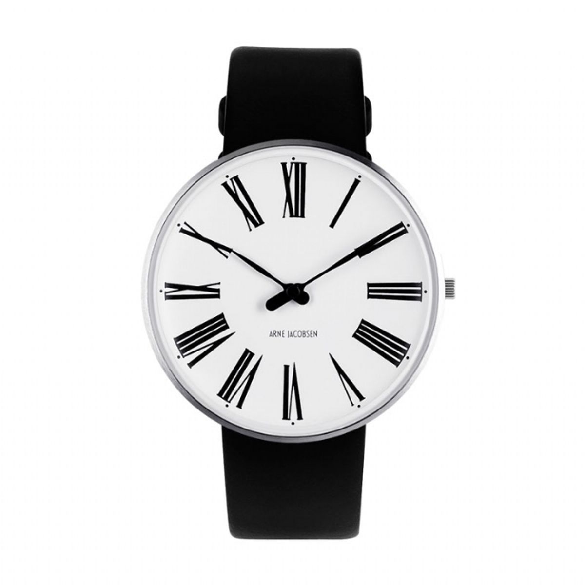 Arne Jacobsen Ø40 Roman Watch unisexur med sort rem