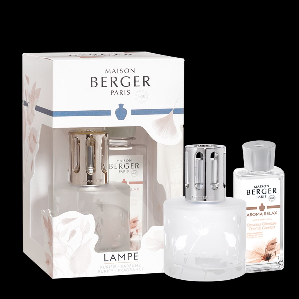 AROMA DUFTLAMPE + AROMA RELAX REFILL - LAMPE BERGER STARTSÆT - MAISON BERGER PARIS - Duftlampe, luftrenser & Air Purifyer - Maison Berger Paris - StudioBuus