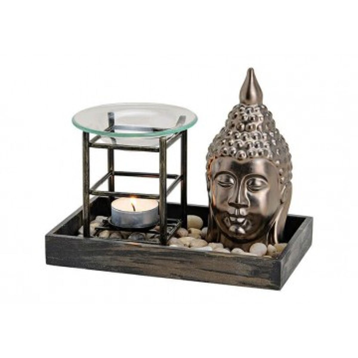 Aromalampe med Buddha hoved - Buddha statuer generelt - GodKarmaShop