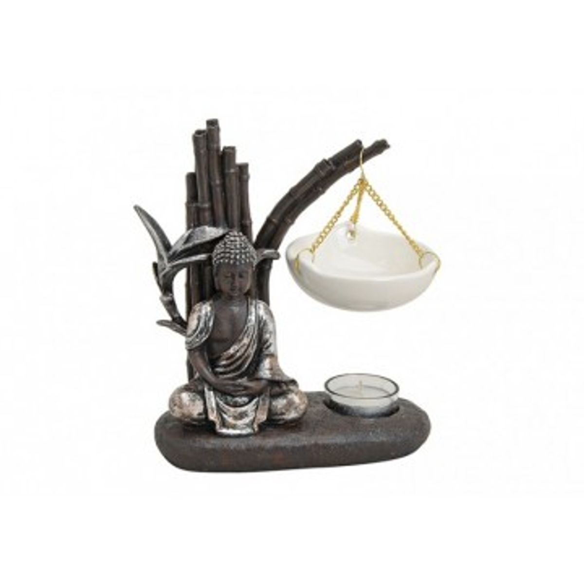 Aromalampe med Buddha og bambus - Duftlamper - GodKarmaShop