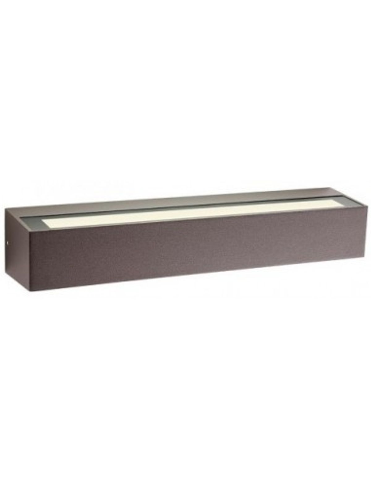 AROOS Up-Down Væglampe i aluminium og glas B38 cm 1 x 21W SMD LED - Mat corten