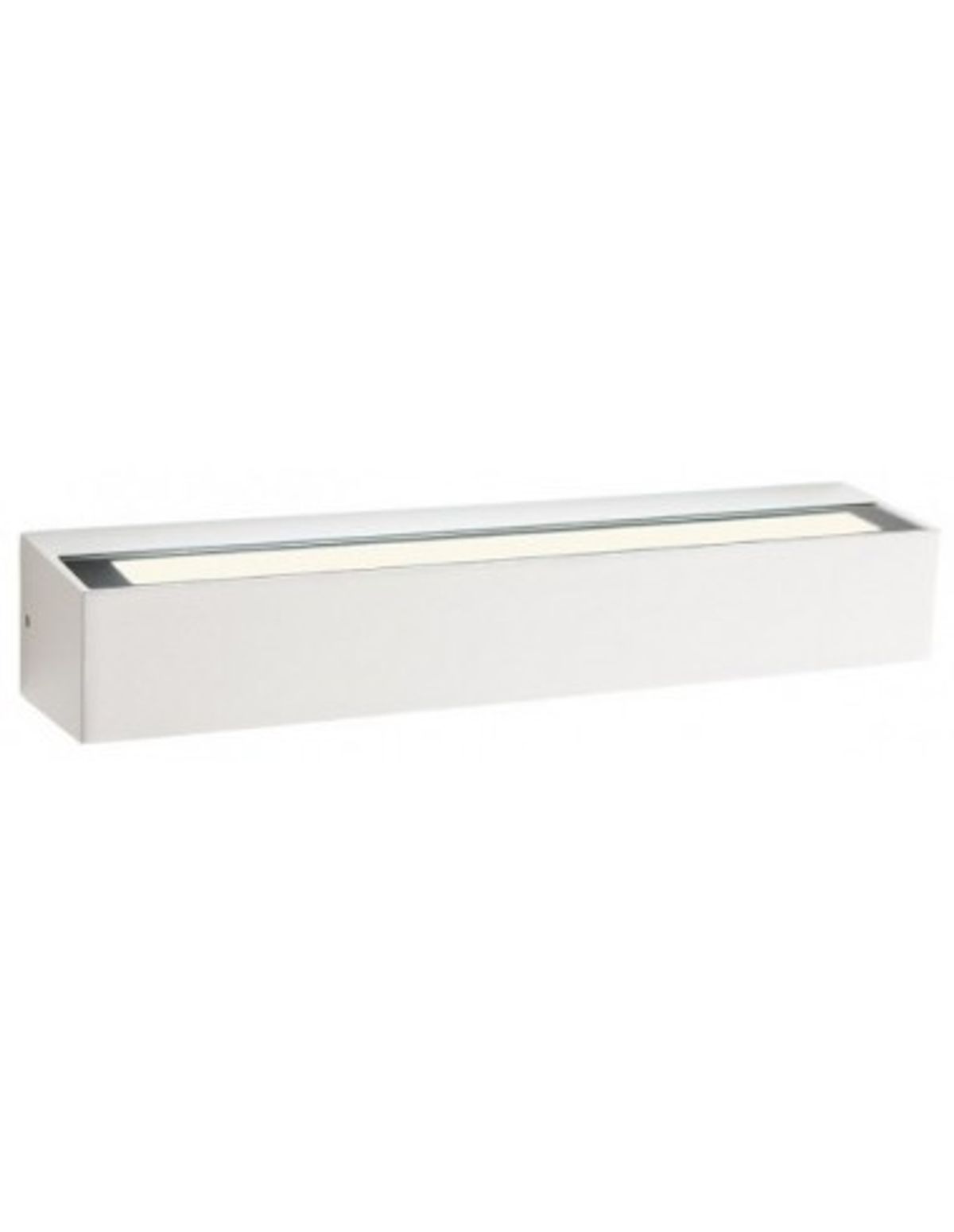 AROOS Up-Down Væglampe i aluminium og glas B38 cm 1 x 21W SMD LED - Mat hvid