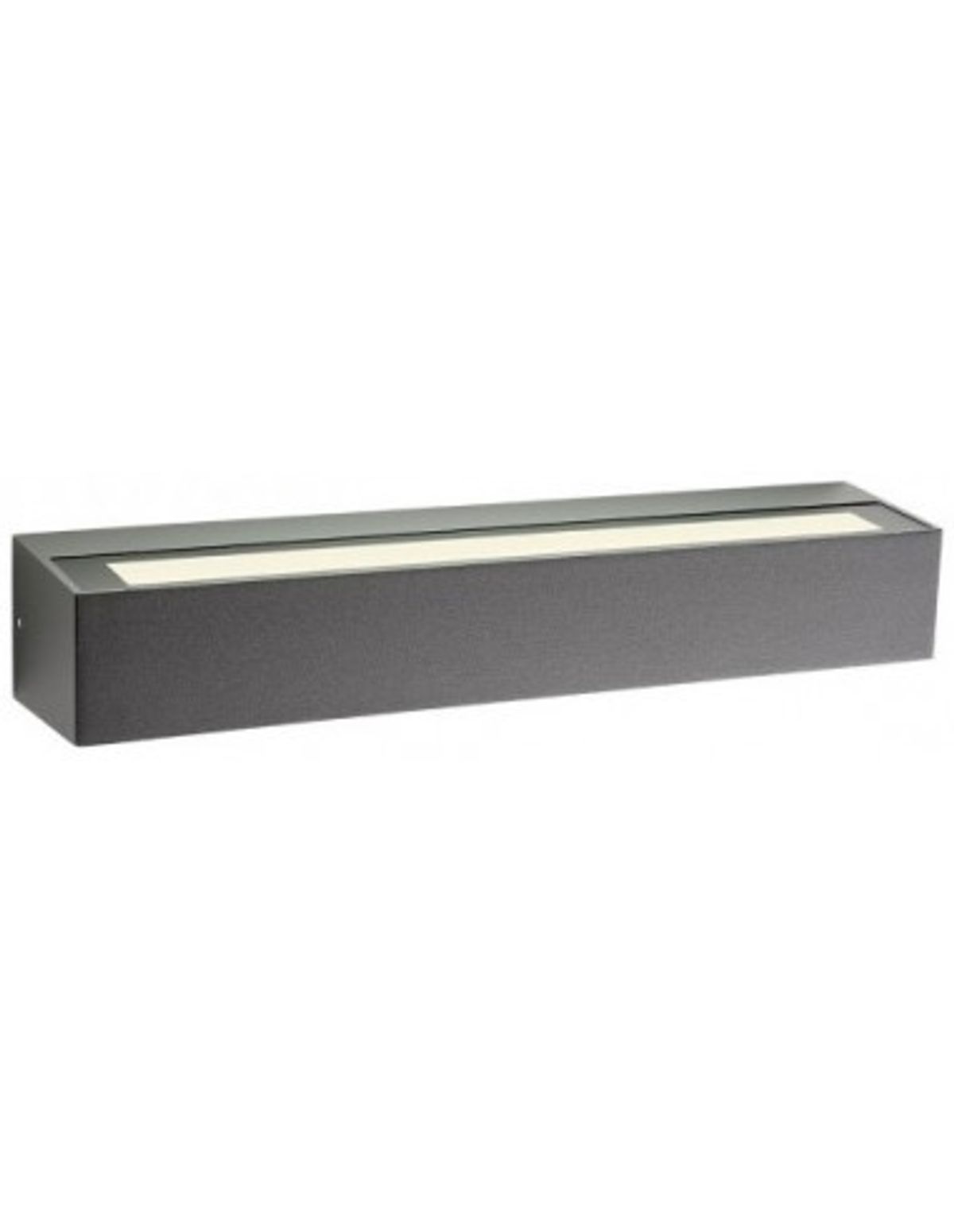 AROOS Up-Down Væglampe i aluminium og glas B38 cm 1 x 21W SMD LED - Mat mørkegrå