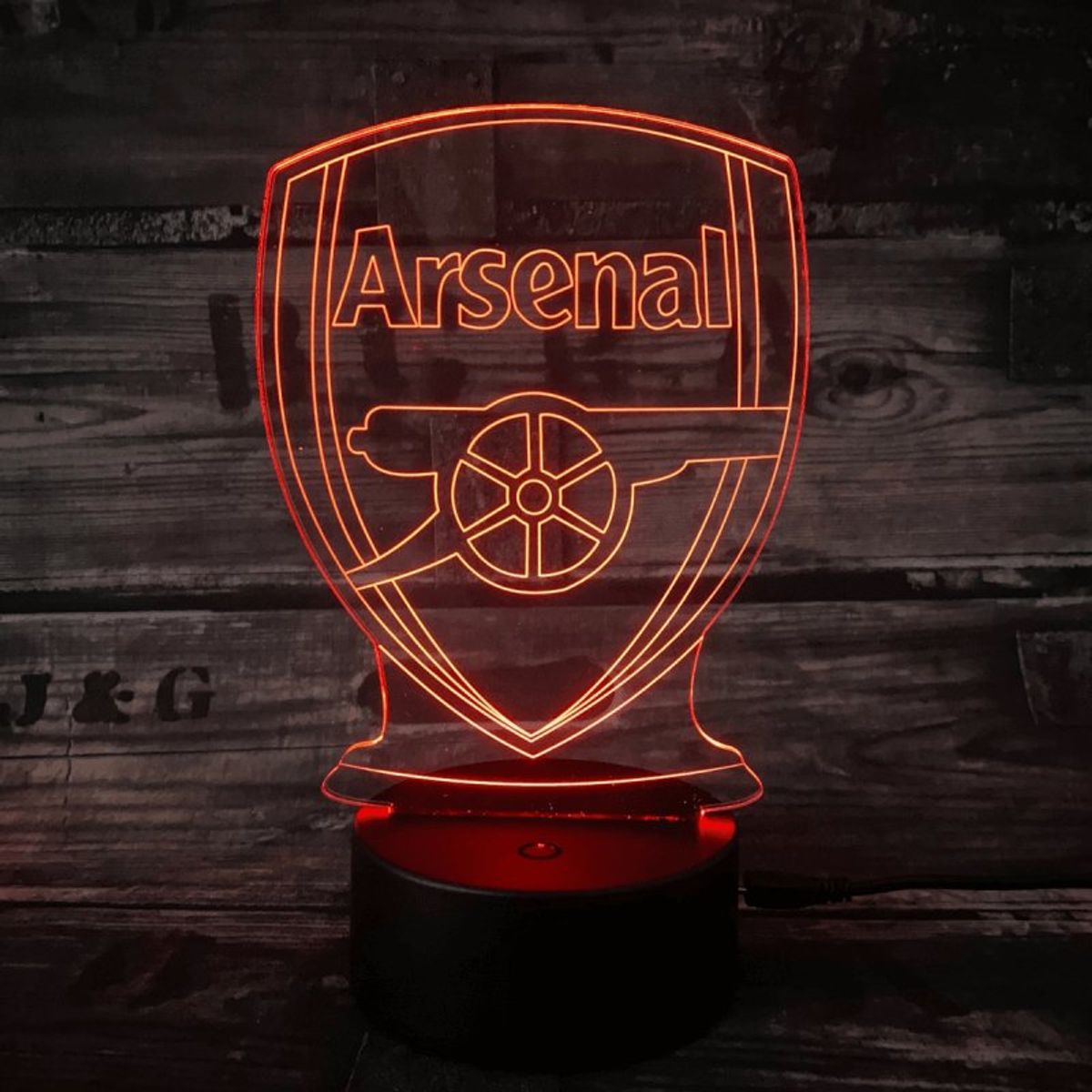 Arsenal 3D Fodbold lampe - Lyser i 7 farver