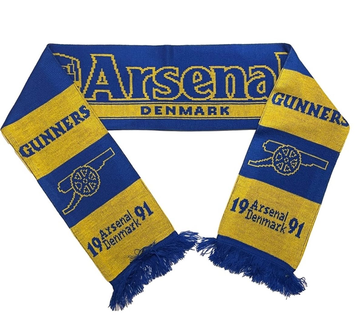 Arsenal Denmark Jacquard Knit Scarf Yellow-Blue-one-size