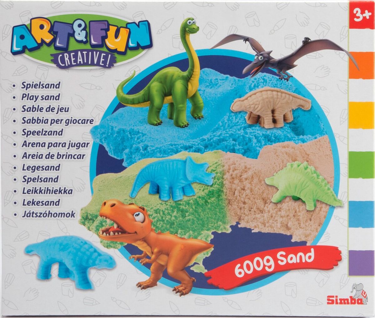 Art & Fun - Legesand Dinosaur Sæt Til Børn