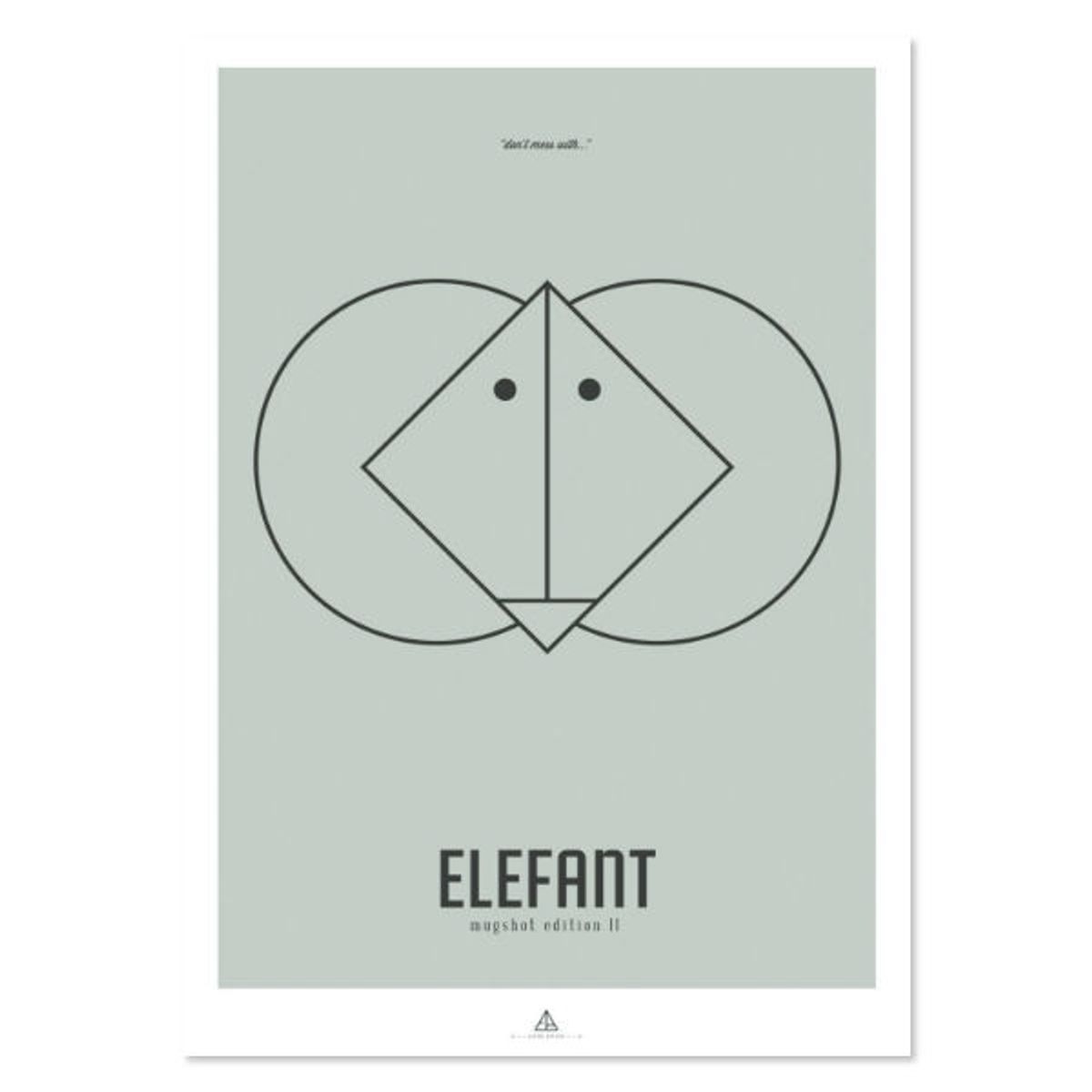 Arthur Zoo - First Edition - "Elefant" (Grå) - A4