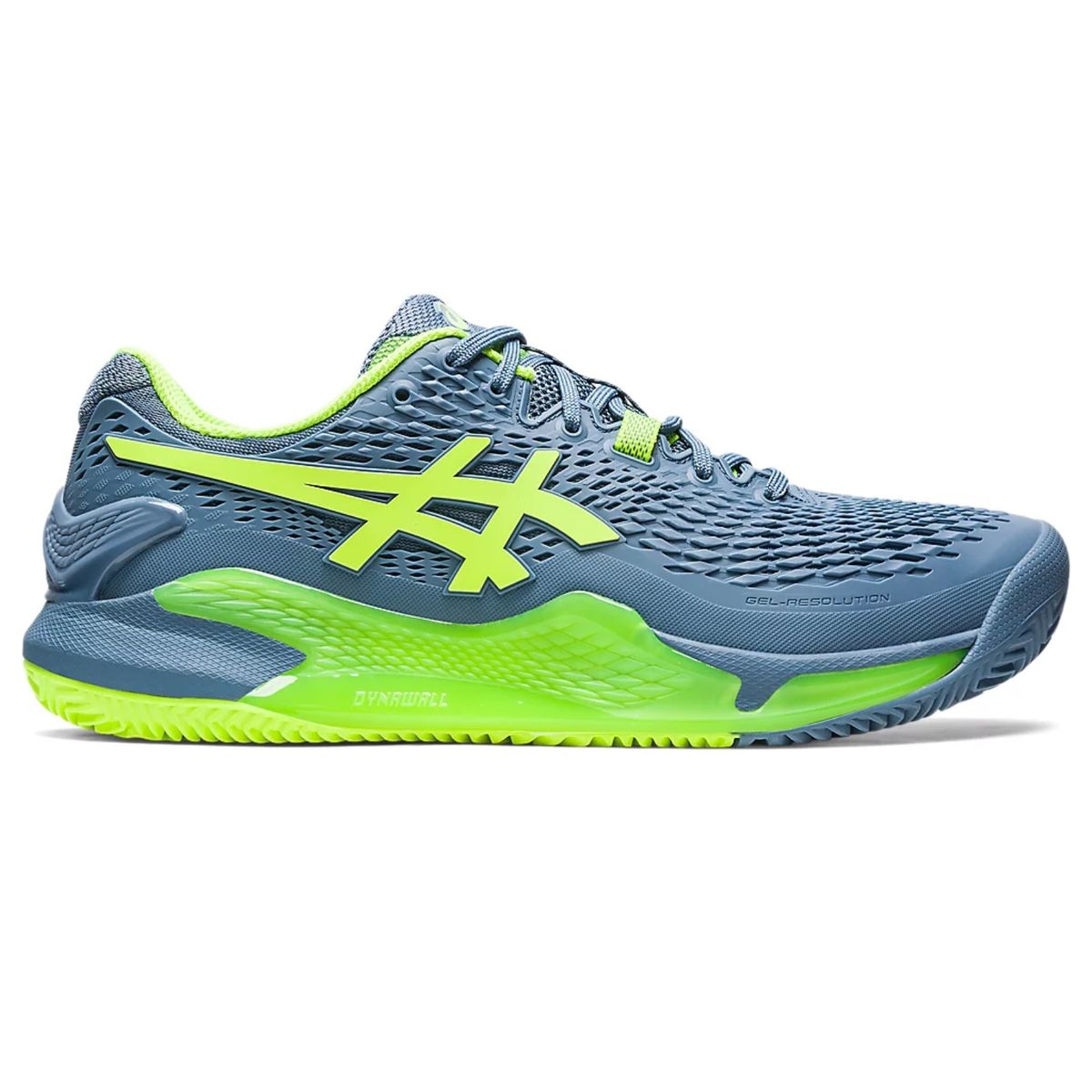 Asics Gel-Resolution 9 Clay Steel Blue/Hazard Green