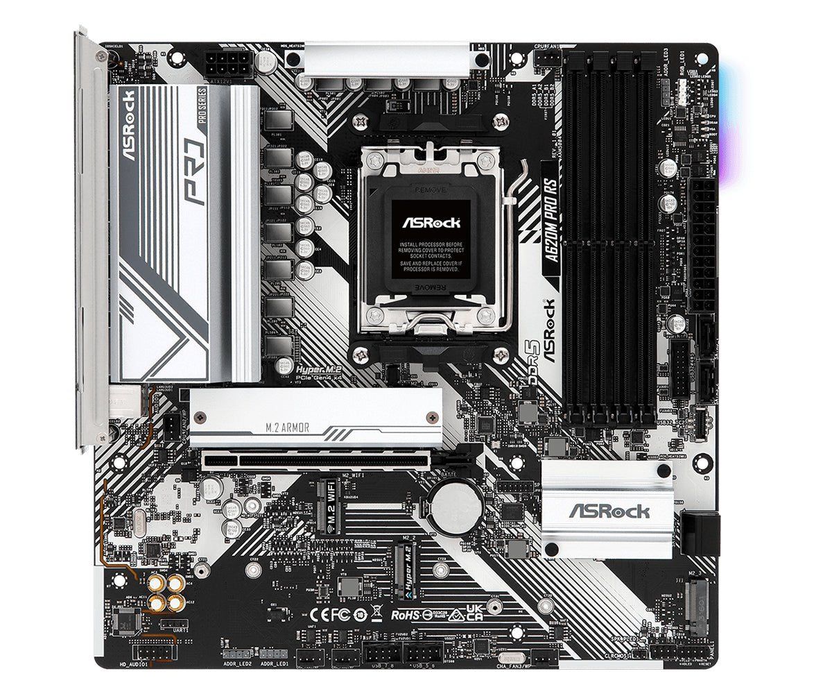 ASRock A620M Pro RS - AM5 - Bundkort