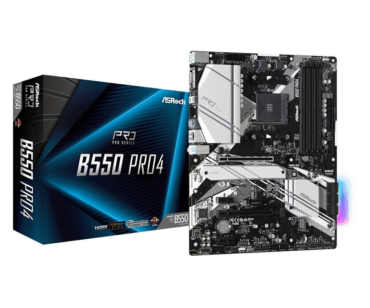 ASRock B550 Pro4 ATX AM4 AMD B550 - Bundkort