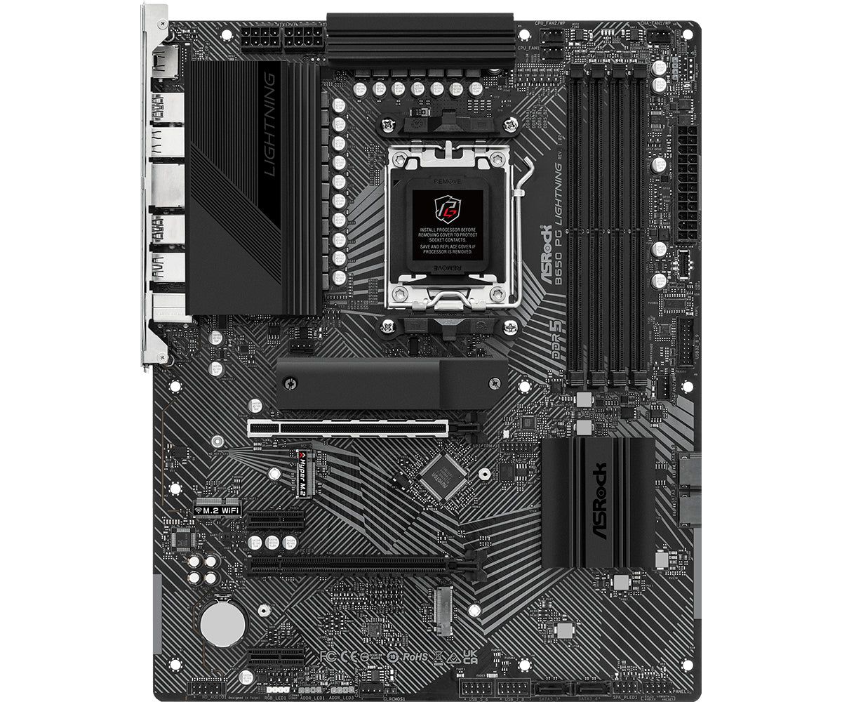 ASRock B650 PG Lightning Bundkort - AMD B650 - AMD AM5 socket - DDR5 RAM - ATX