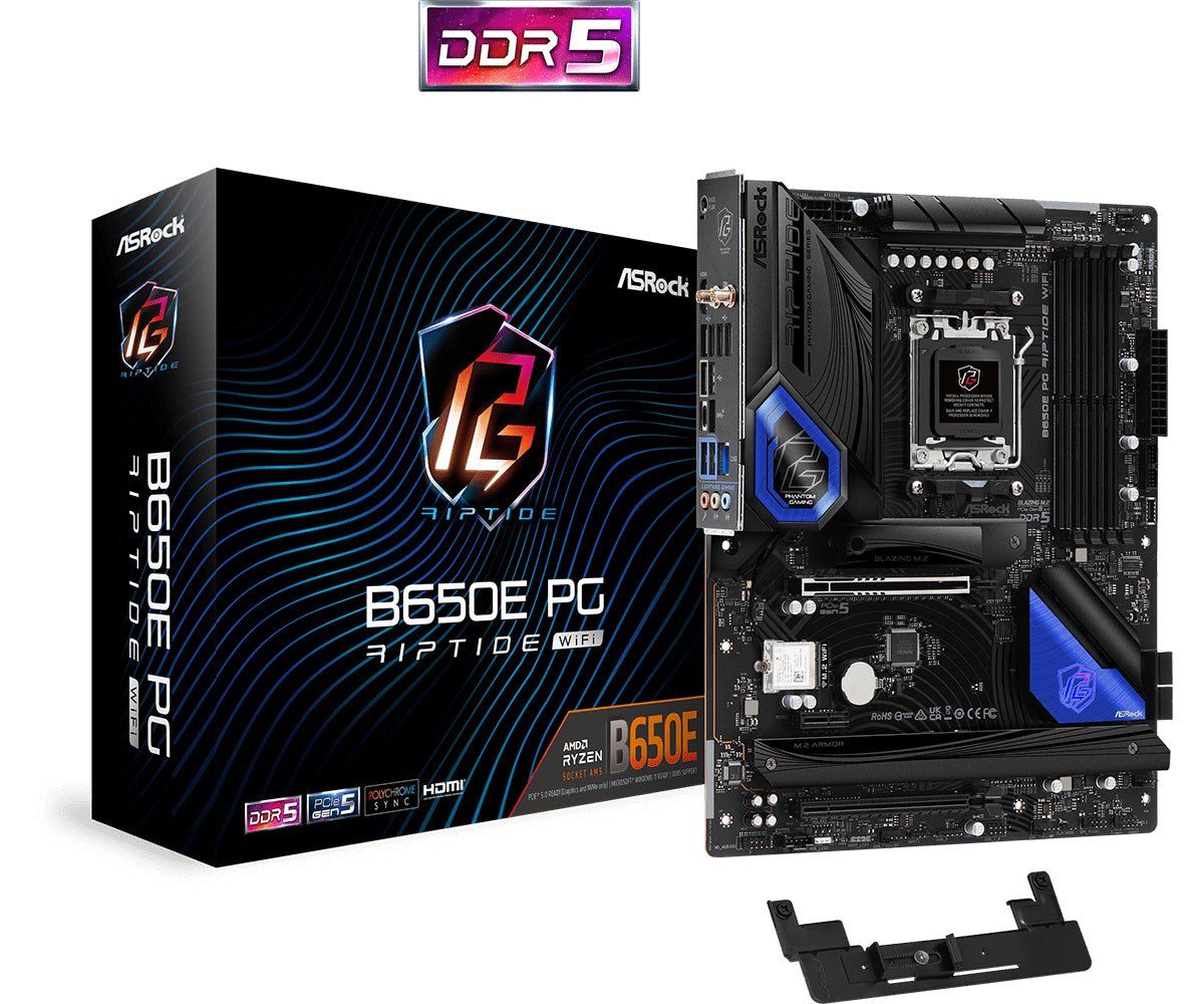 ASRock B650E PG RIPTIDE WIFI, - Bundkort - AM5