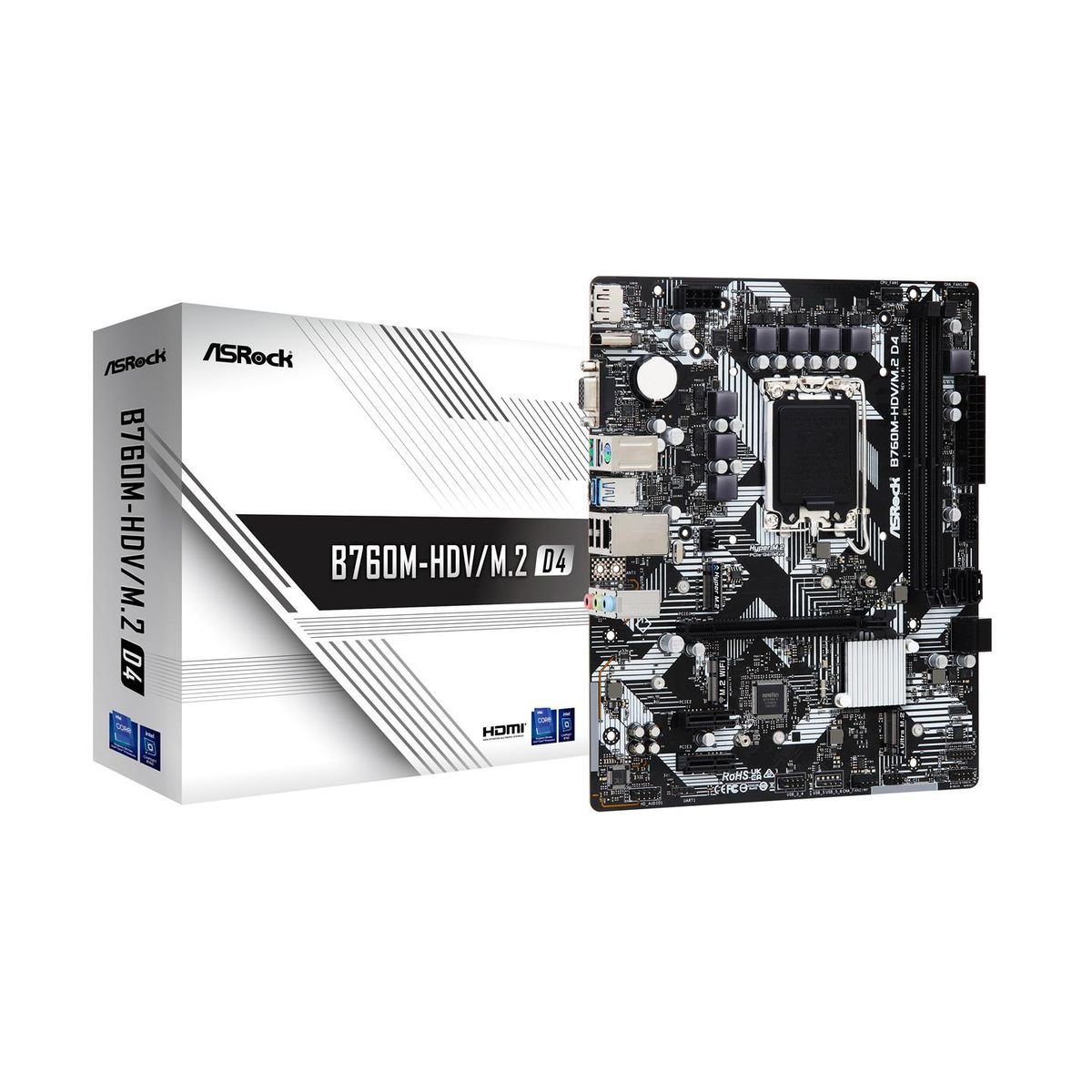 ASRock B760M-HDV/M.2 DDR4 - Bundkort