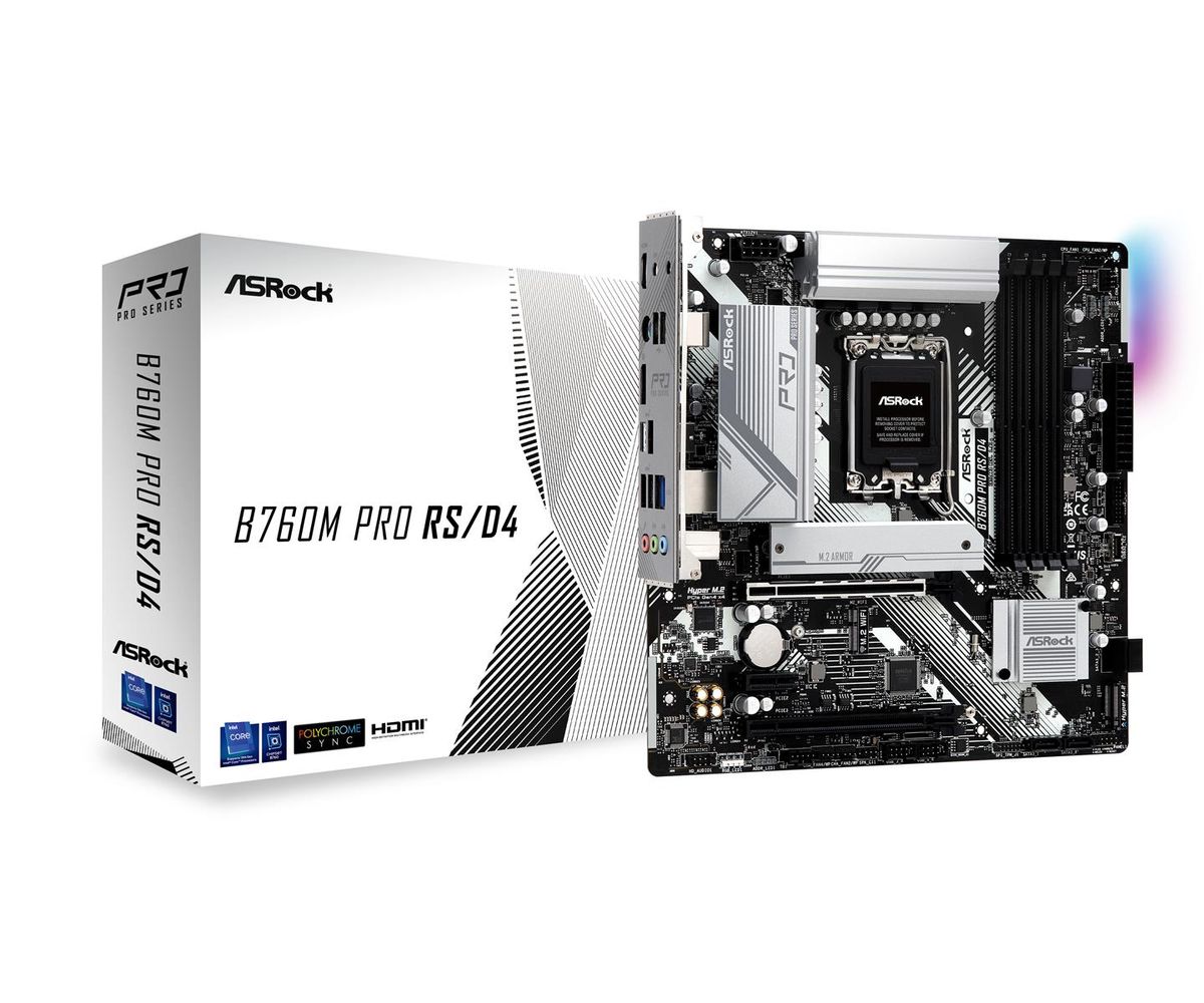 ASRock B760M PRO RS DDR4 - Bundkort