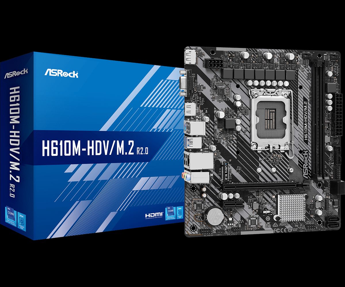 Asrock H610M-HDV/M.2 R2.0 Micro-ATX LGA1700 - Bundkort