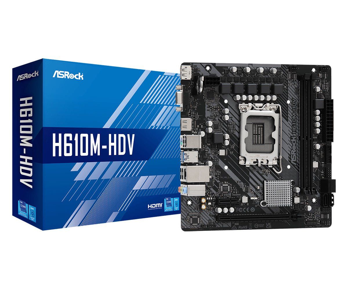 ASRock H610M-HDV Micro-ATX LGA1700 Intel H610 - Bundkort