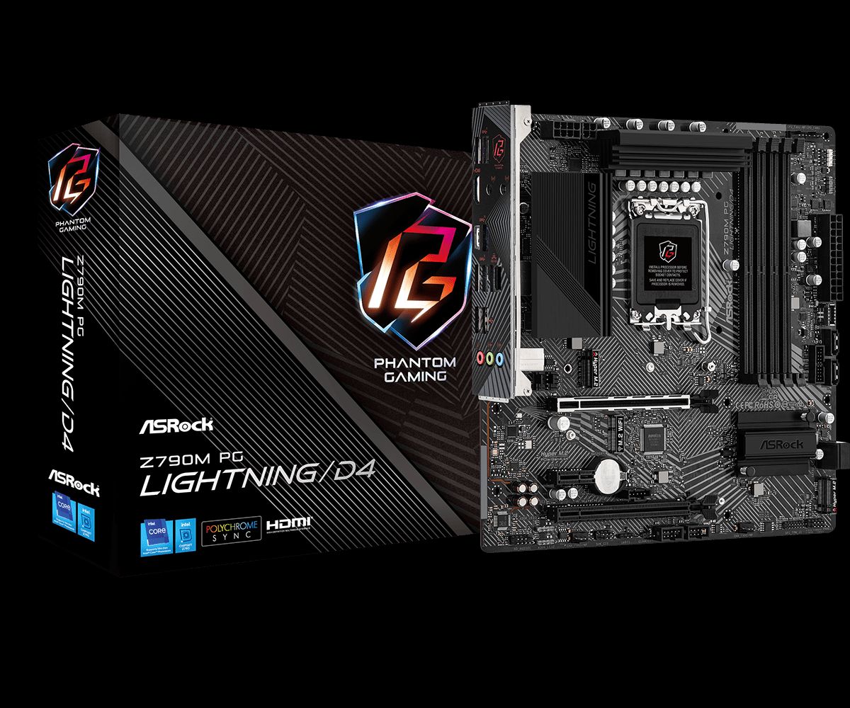 ASRock Z790M PG Lightning DDR4 - Bundkort