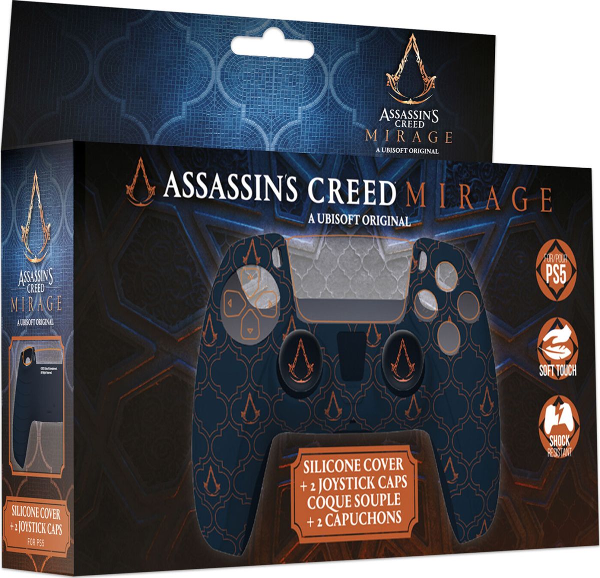 Assassin's Creed Mirage - Silicone Grip + Thumbstick Caps For Ps5 Controller - Blue Logo - PS5