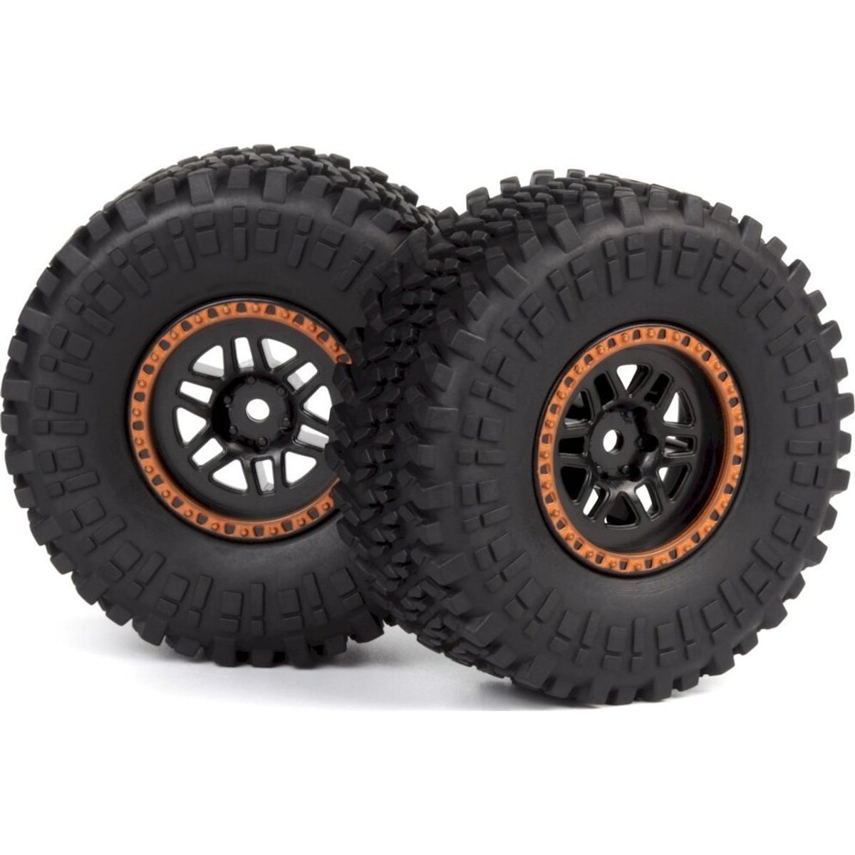 Assembled Wheel & Tyre (orange/2pcs) - Mv150737 - Maverick Rc