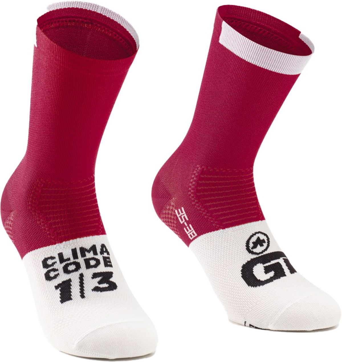 Assos GT Socks C2 - Rød/Hvid